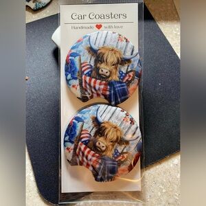 Baby cow Car coasters